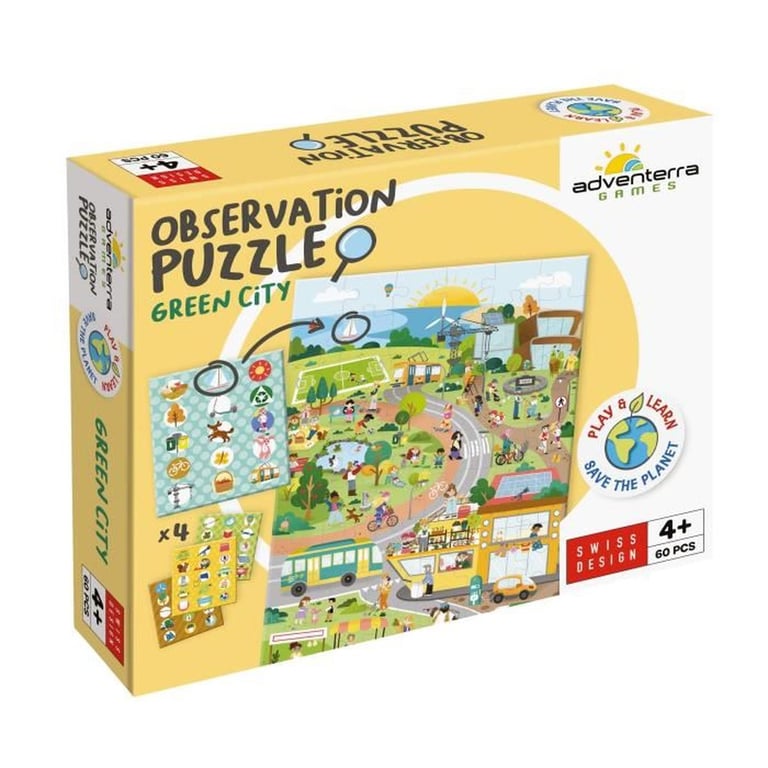 Jeux éducatifs GEOMAG Observation Puzzle City Puzzle écologique Découverte des villes durables Poster inclus - vue 2