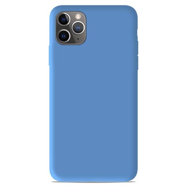 Coque silicone unie Mat Bleu compatible Apple iPhone 11 Pro Max