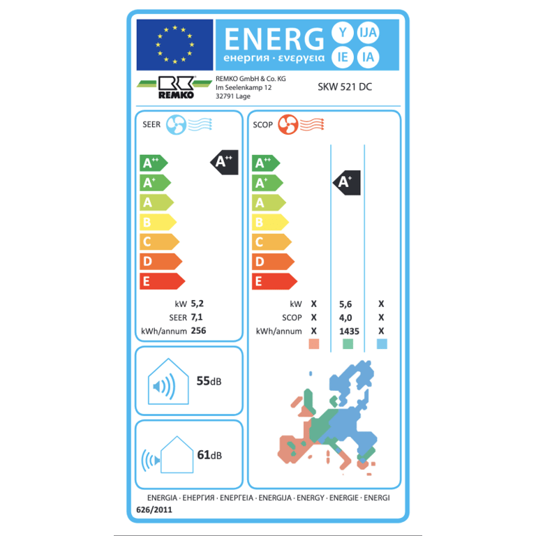 Climatisation mono split 5 2kw REMKO SKW 521 DC Neuf - vue 2