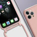 Coque Cordon pour iPhone 11 Pro Max Semi-rigide Lanière Tour du Cou 80cm Rose