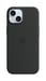 Coque en silicone avec MagSafe pour iPhone 15 Noir