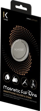 Porta smartphone ad anello magnetico Flip, argento