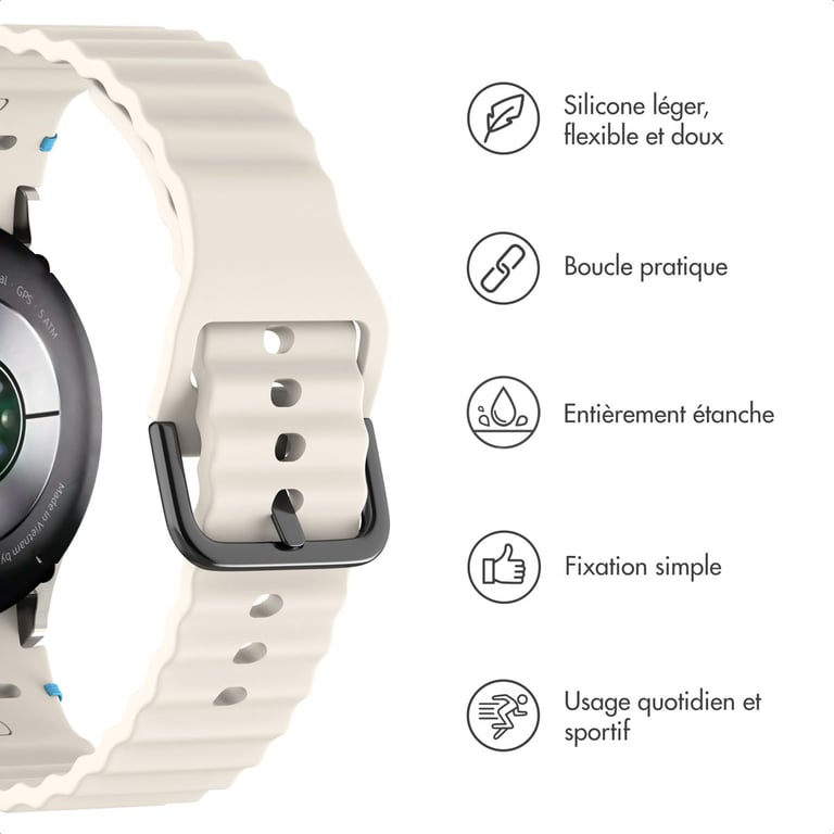Bracelet imoshion 20mm Wave en silicone - vue 3