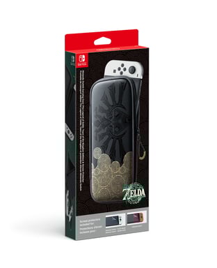 Nintendo 10009832 Housse de protection pour console de jeux portable Boîtier robuste Noir, Or, Gris