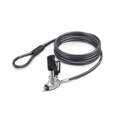 StarTech.com Cable de Seguridad Delgado para Portátil Compatible con Noble Wedge® de 1,5m - Cable Antirrobo para Portátil con Candado de de Llave - Cable Resistente a los Cortes