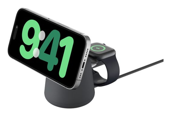 Belkin BoostCharge Pro Casques, Smartphone, Smartwatch Charbon de bois Secteur Recharge sans fil Charge rapide Intérieure - Neuf
