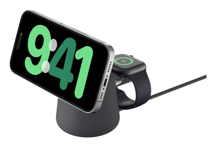 Belkin BoostCharge Pro Casques, Smartphone, Smartwatch Charbon de bois Secteur Recharge sans fil Charge rapide Intérieure - Neuf