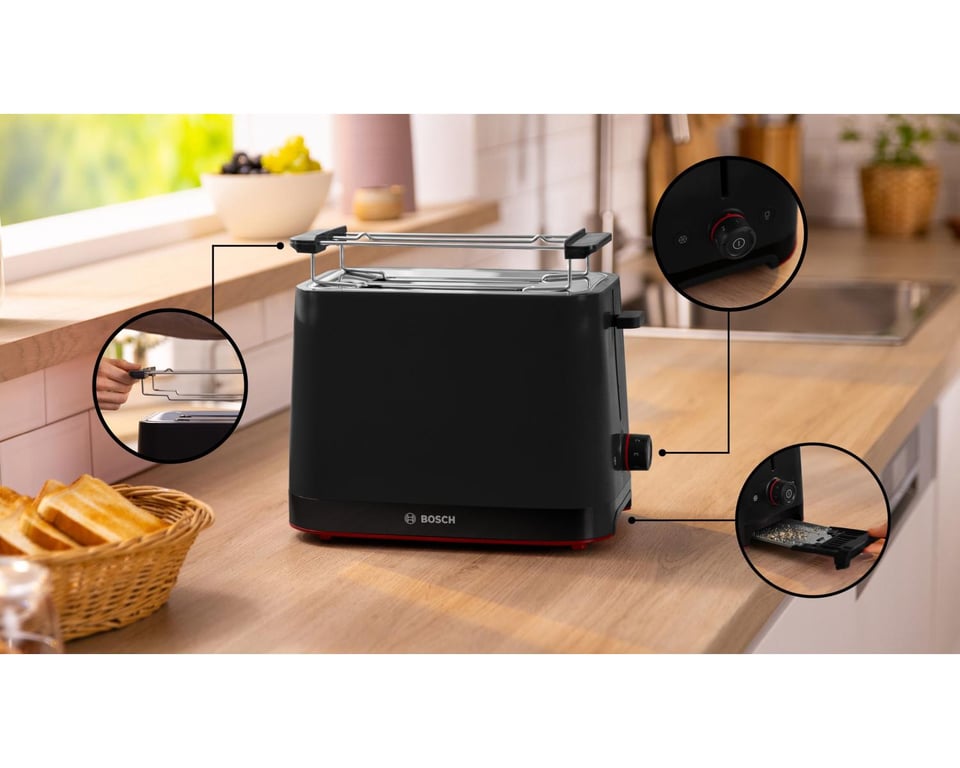 Bosch Kompakt Toaster MyMoment, schwarz Grille-pain noir