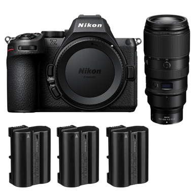 Appareil photo hybride Nikon Z5 II + 100-400mm f/4.5-5.6 VR S + 3 Nikon EN-EL15c + Ebook ''20 astuces pour des images qui claquent''