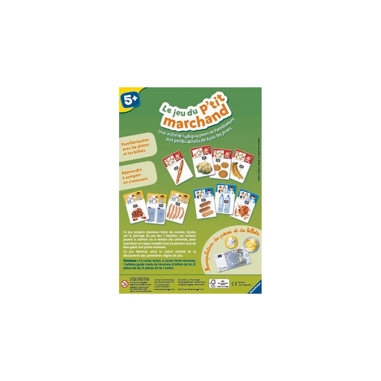 Jeu d'apprentissage : Le jeu du p'tit marchand Ravensburger Jeux France - vue 5