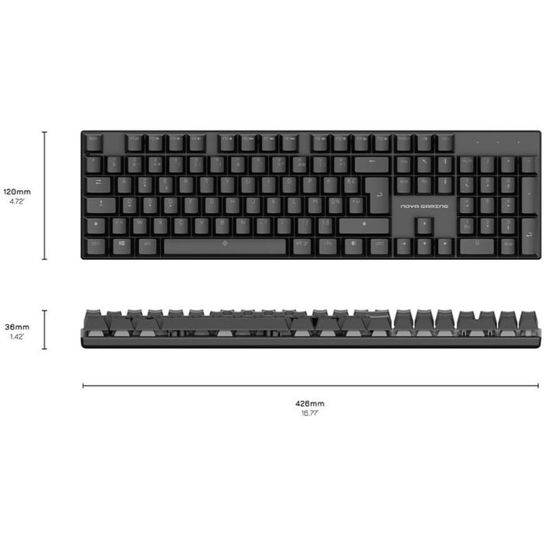 Clavier Mécanique Filaire Nova Hercule – AZERTY, Switchs Bleus, Rétroéclairage LED RGB - vue 4