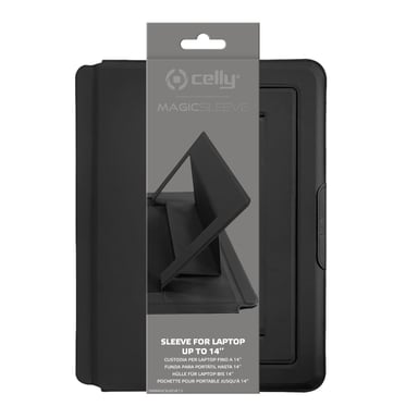 Celly SWMAGICSLEEVE13 sacoche d'ordinateurs portables 35,6 cm (14'') Housse Noir