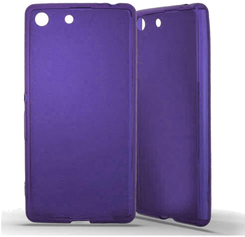 Coque silicone unie compatible Givré Violet Sony Xperia M5