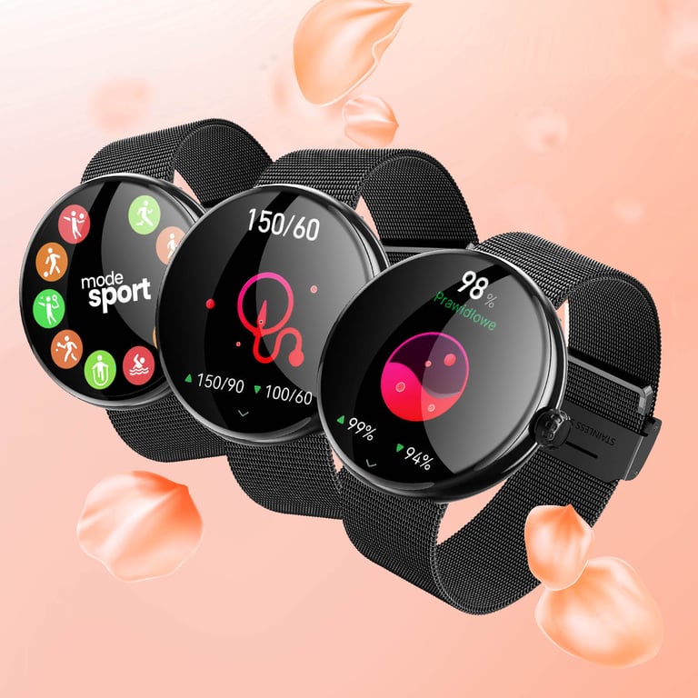 Montre Connectée Femme Élégante Suivi Santé Appel Bluetooth Neuf - vue 2