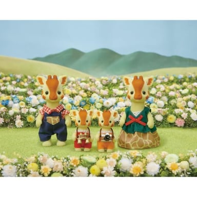 Famille Girafe - 4 personnages articulés - Orange - Mixte