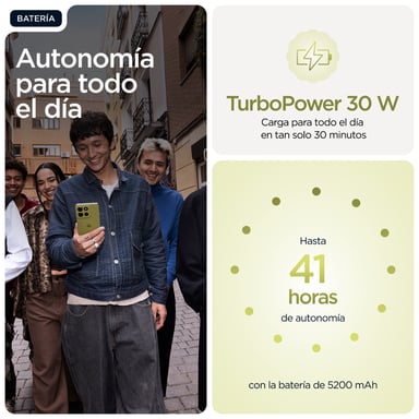 Motorola moto g86 5G 16,9 cm (6.67'') SIM doble Android 15 USB Tipo C 8 GB 256 GB 5200 mAh Verde