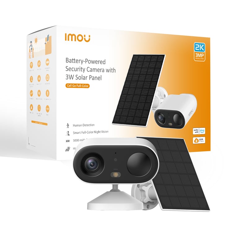 Caméra de surveillance connectée Imou Cell Go Full Color extérieure avec panneau solaire