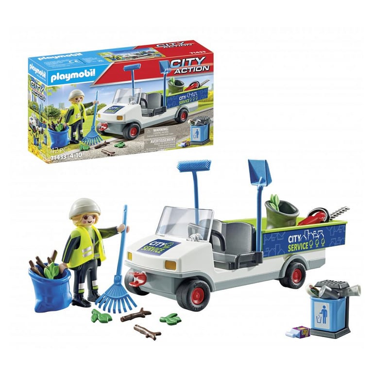 PLAYMOBIL 71433 Agent entretien avec véhicule électrique City Action Dès - vue 2