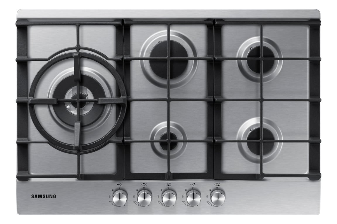 Samsung NA75J3030AS Intégré Cuisinière à gaz Acier inoxydable Acier inoxydable Fonte - vue 3