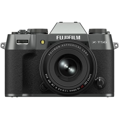 Fujifilm X-T50 argento antracite + XF16-50 mm, fotocamera ibrida