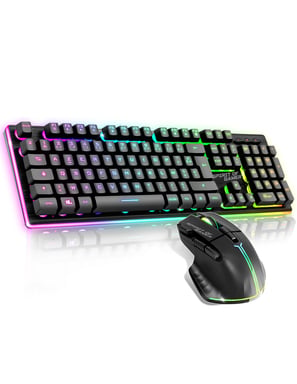 Spirit of Gamer CLS-MK600SBK clavier Souris incluse Gaming USB AZERTY Français Noir - Neuf