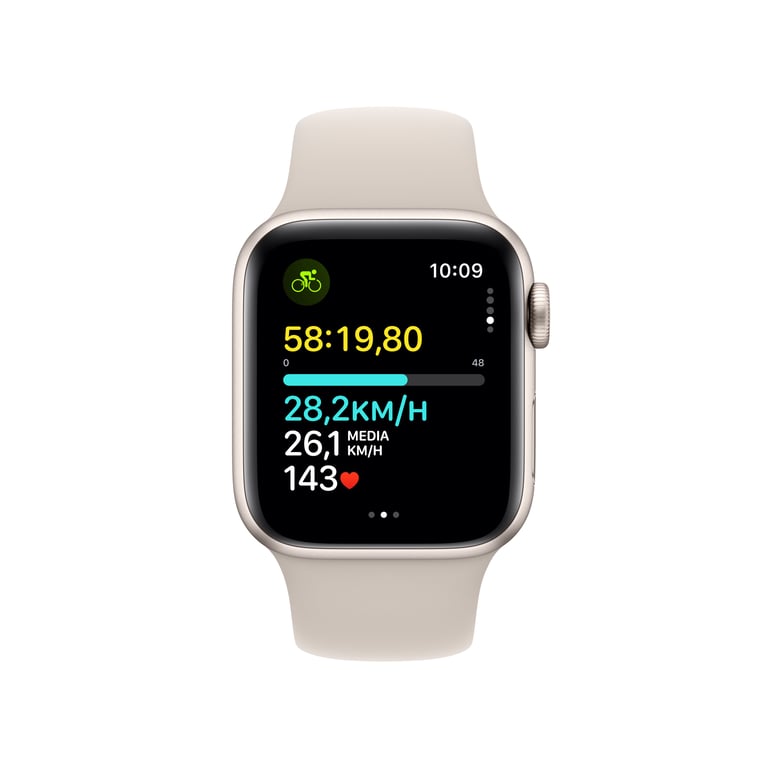 Apple Watch SE OLED 40 mm Numérique 324 x 394 pixels Écran tactile Beige Wifi GPS (satellite), M/L