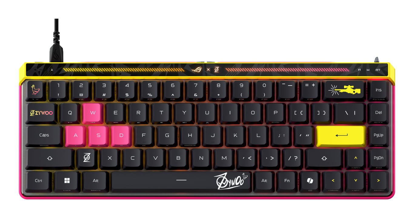ASUS ROG Falchion Ace HFX ZywOo Edition clavier Gaming USB QWERTY US International Neuf