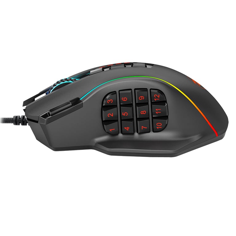 Souris Redragon M901K – Filaire, 12400 DPI, 19 Boutons Programmables, RGB - vue 2
