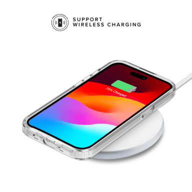 Guscio ibrido invisibile per Apple iPhone 15 Pro, trasparente