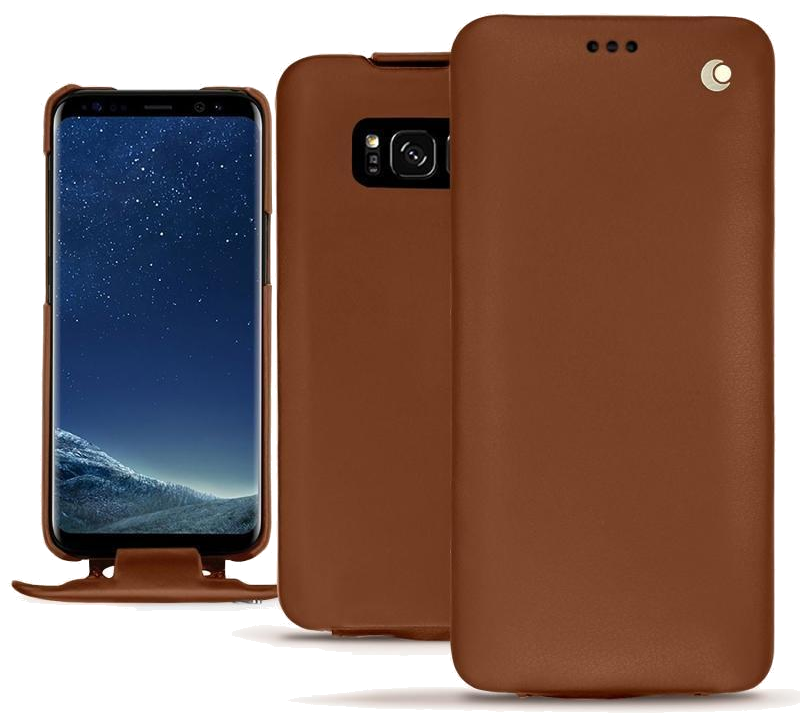 Housse cuir Samsung Galaxy S8+ - Rabat verticalMarron