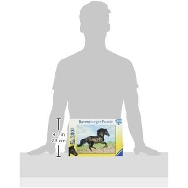 Puzzle XXL 200 pezzi - Stallone nero per bambini dagli 8 anni in su