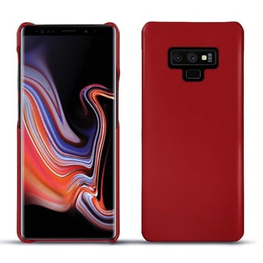 Coque cuir Samsung Galaxy Note9 -  - Rouge - Cuir lisse