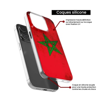 Coque en silicone - Compatible Xiaomi Redmi 14C 4G - design drapeau maroc