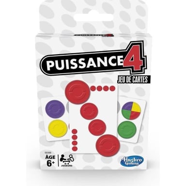 Jeu de cartes Puissance 4 HASBRO Classic Mission & Carreaux multicolore