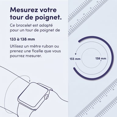 Bracelet Solo tressé pour Apple Watch | 38/40/41/42 mm - Taille 1 - Starlight