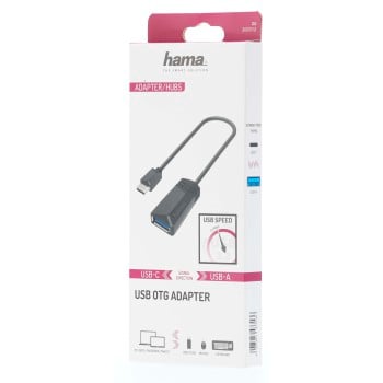Hama 00200312 changeur de genre de câble USB Type-A USB Type-C Noir
