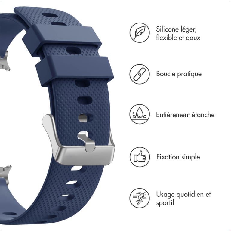 Bracelet Samsung Galaxy Watch 8 46mm Silicone flexible - vue 5