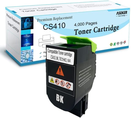 Cartucho de Tóner Compatible para CS310dn CS310n CS310dtn CS410n CS410dn CS410dtn CS510de CS510dte Impresora, Alto Rendimiento 4000 Páginas, 70C2HK0 (Negro)