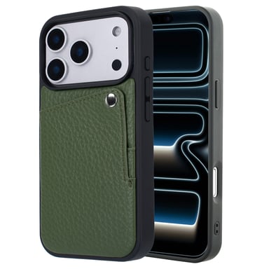 Selencia Coque Riva avec porte-cartes pour Apple iPhone 17 Pro Max - Sage Green