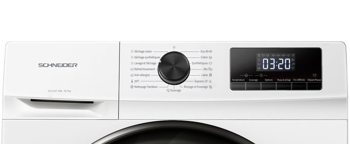 Schneider SCLS107-WB - Lavante séchante 10 / 7kg Blanc