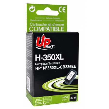 UPRINT Cartouche Encre 350XL Noir Compatible avec HP Deskjet D4260 D4360 D5360 Officejet J5780 J6410 - Neuf