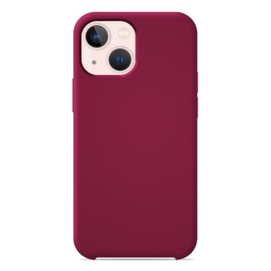 Coque silicone unie Soft Touch Rouge compatible Apple iPhone 13 Mini