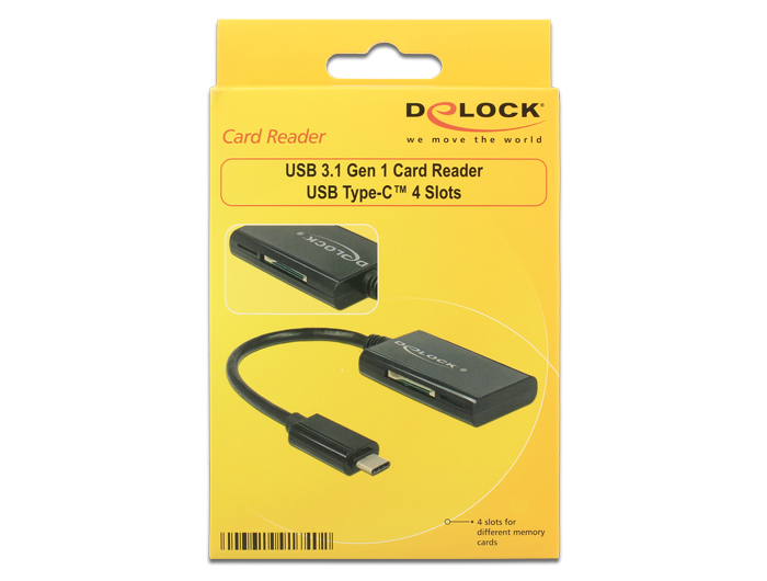 DeLOCK 91740 lecteur de carte mémoire USB 3.2 Gen 1 3.1 Gen 1 Type C Neuf - vue 2
