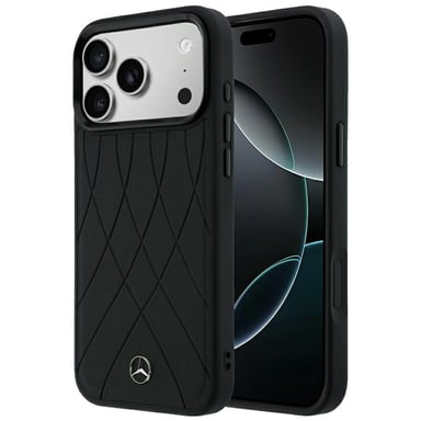 Étui Mercedes Crossed Lines pour iPhone 18 Pro Max / 17 Pro Max, noir