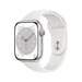 Watch Series 8 OLED 41 mm - Cassa in alluminio argento - GPS - Banda sportiva - Bianco