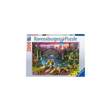 Puzzle de 3000 piezas - Tigres majestuosos junto a la laguna