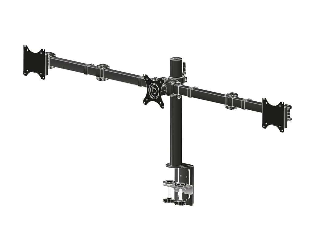 Montage de bureau pour Moniteur IIYAMA 3 Écrans 68 6 cm 30 kg Max - vue 4