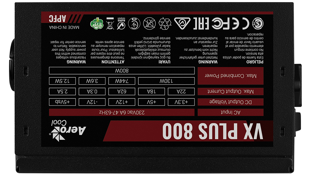 AeroCool VX PLUS 800 - vue 3