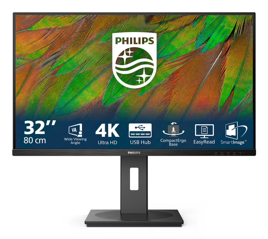 Philips 32B1N3800 Moniteur UHD 32 Pouces Haut Parleur Haut Parleur 3840x2160 60 Hz HDMI DisplayPort hub USB