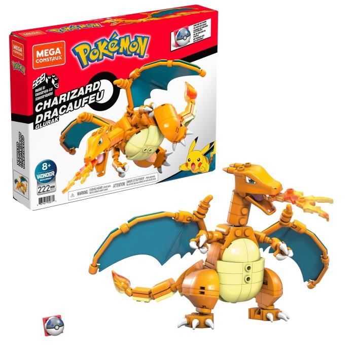 Mega Construx Pokémon Dracaufeu à construire GWY77 - vue 2